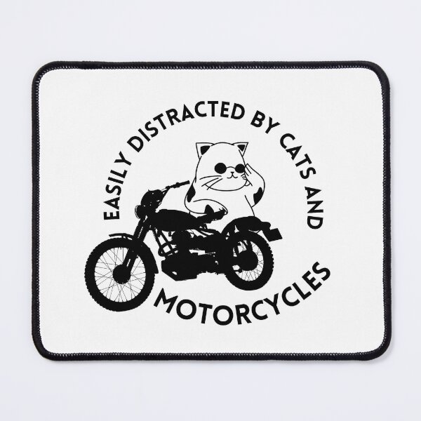 Item preview, Easily distracted by cats and motorcycles designed and sold by EChendesign.