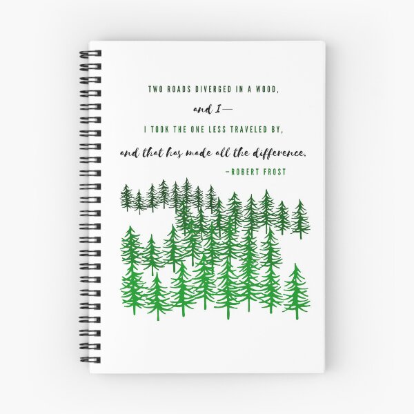Item preview, Robert Frost's, "The Road Not Taken" | Green Pine Forest designed and sold by WordsToArt.