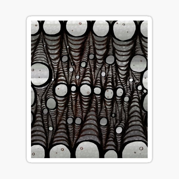 Abstract Circles Chrome Sticker