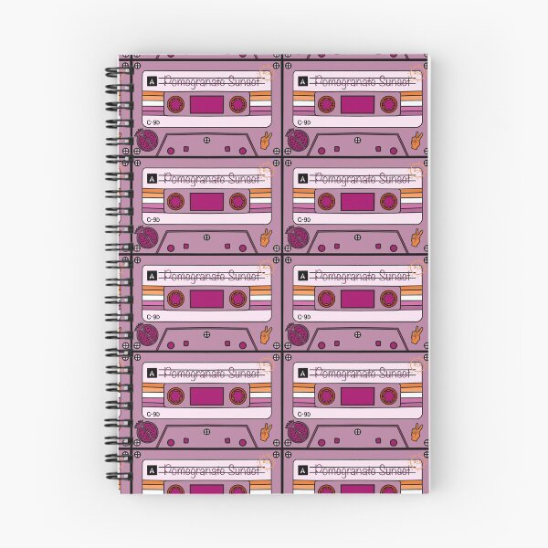Item preview, Pomegranate Sunset Vintage Cassette Discrete Lesbian Pride designed and sold by rhodanthems.