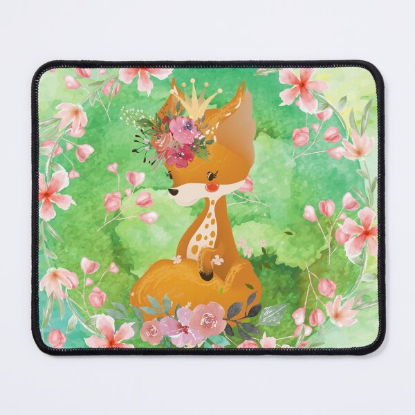 Item preview, Watercolor Floral Fox designed and sold by Lylabean22.
