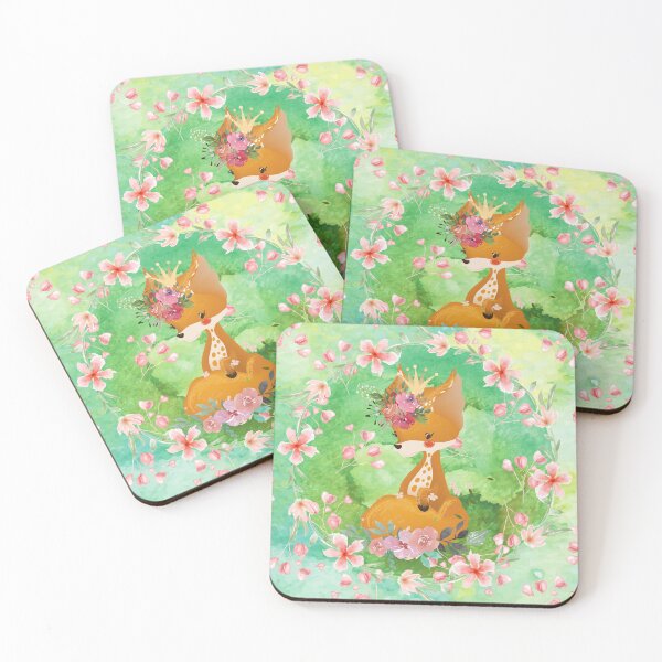 Item preview, Watercolor Floral Fox designed and sold by Lylabean22.