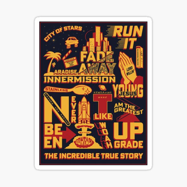The Incredible True Story Poster (Tracklist) - Logic Sticker