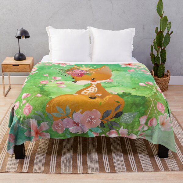 Artikelvorschau, Aquarell Blumenfuchs entworfen und verkauft von Lylabean22.