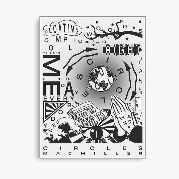 Circles Poster (Tracklist) - Mac Miller Canvas Print