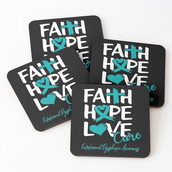Item preview, Faith Hope Love Cure Ectodermal Dysphasia Awareness designed and sold by Grooffos.