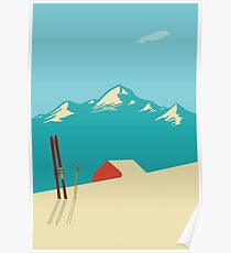 vintage mountains Poster