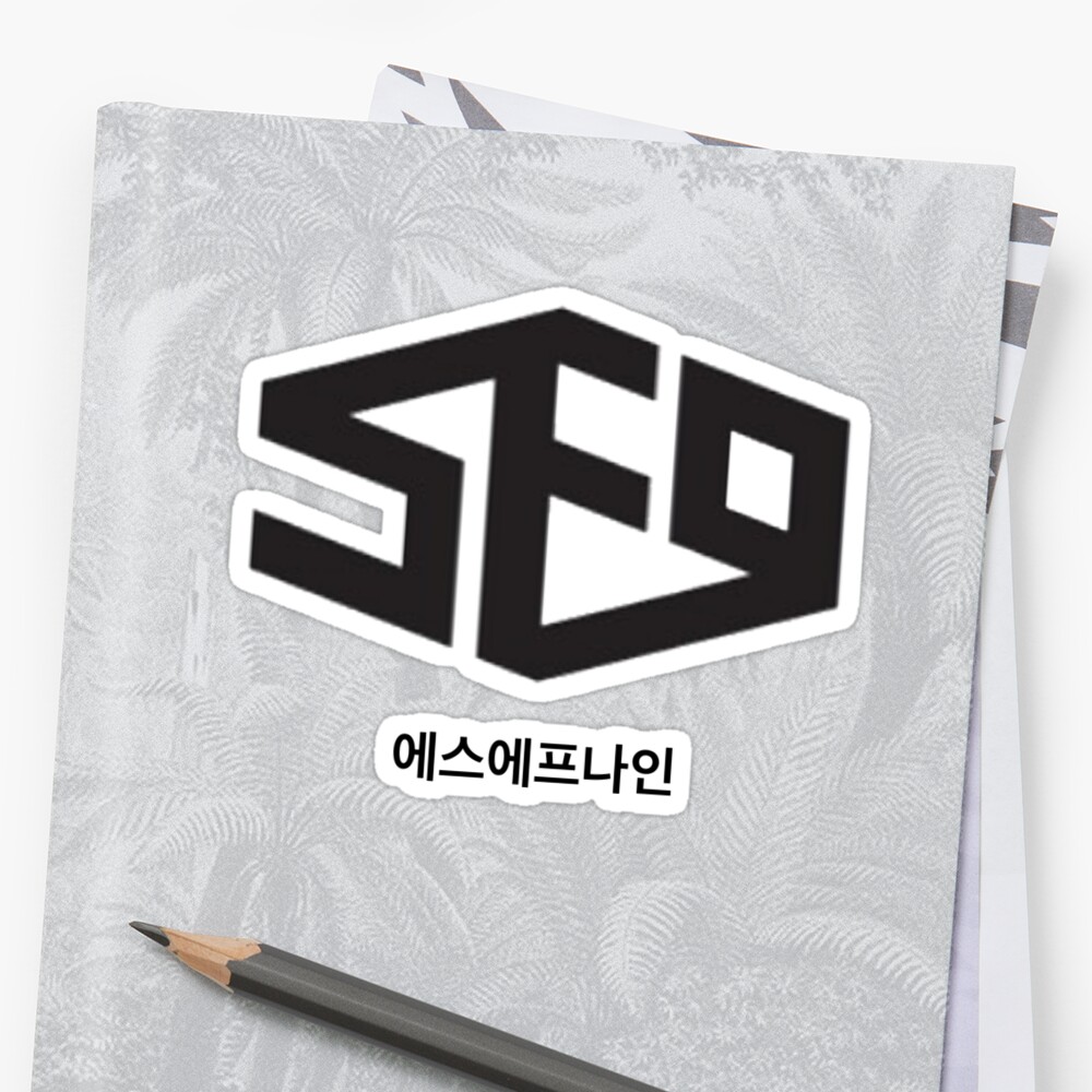 "SF9 Logo Hangul" Stickers by theapeep42 | Redbubble