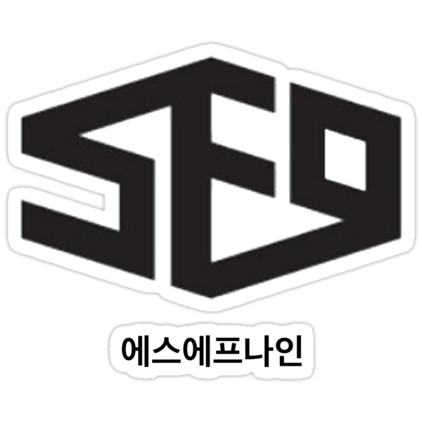 "SF9 Logo Hangul" Stickers by theapeep42 | Redbubble