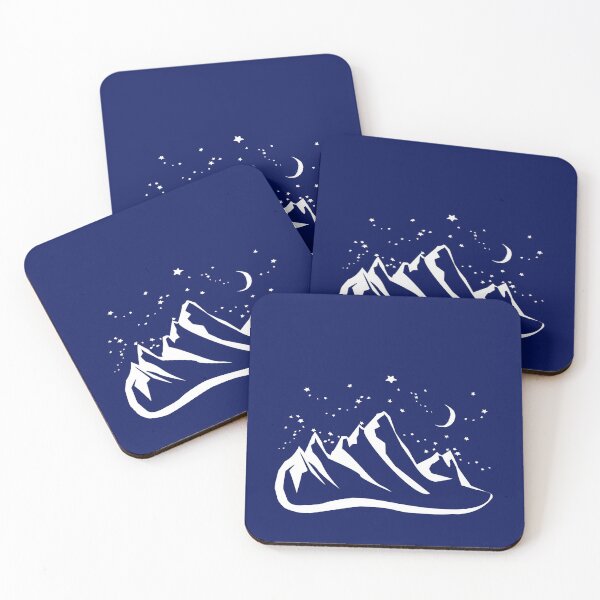Aperçu de l'œuvre Montagne de la lune et étoiles créée et vendue par MyxTees.