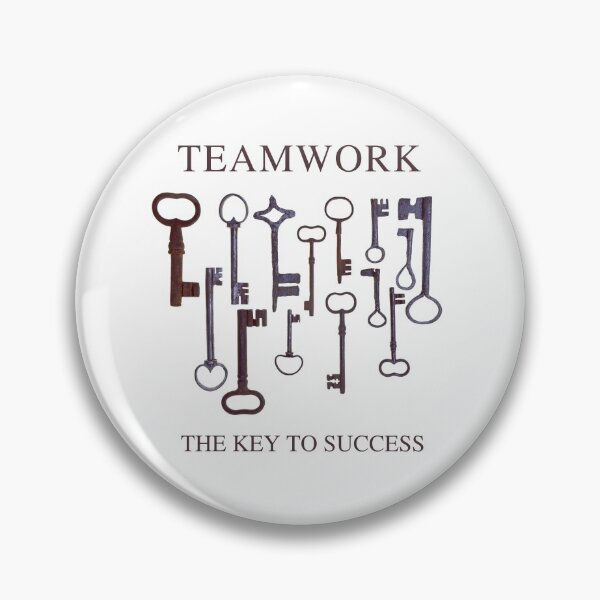 Item preview, TEAMWORK - The Key to Success - Antique / vintage keys - minimalist white designed and sold by Art4Motivation.
