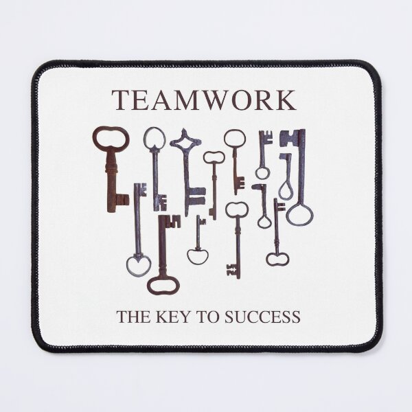 Item preview, TEAMWORK - The Key to Success - Antique / vintage keys - minimalist white designed and sold by Art4Motivation.