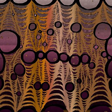 Artwork thumbnail, Abstract Circles Pattern Purple and Copper Shimmer by BlazeraptorGirl