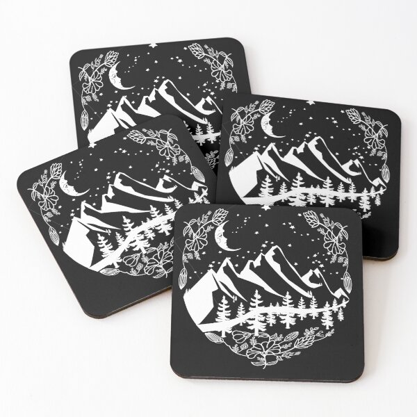 Aperçu de l'œuvre Montagnes et Lune créée et vendue par MyxTees.