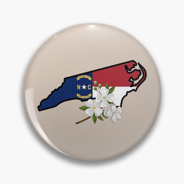 Item preview, State of North Carolina Flag with State Flower Flowering Dogwood designed and sold by Gsallicat.