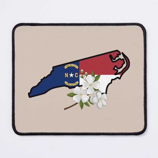 Item preview, State of North Carolina Flag with State Flower Flowering Dogwood designed and sold by Gsallicat.