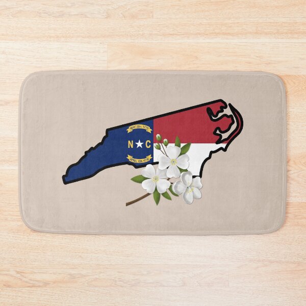 Item preview, State of North Carolina Flag with State Flower Flowering Dogwood designed and sold by Gsallicat.