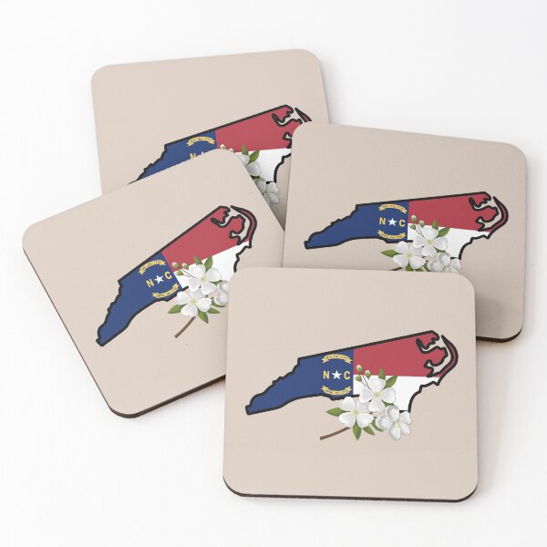 Item preview, State of North Carolina Flag with State Flower Flowering Dogwood designed and sold by Gsallicat.