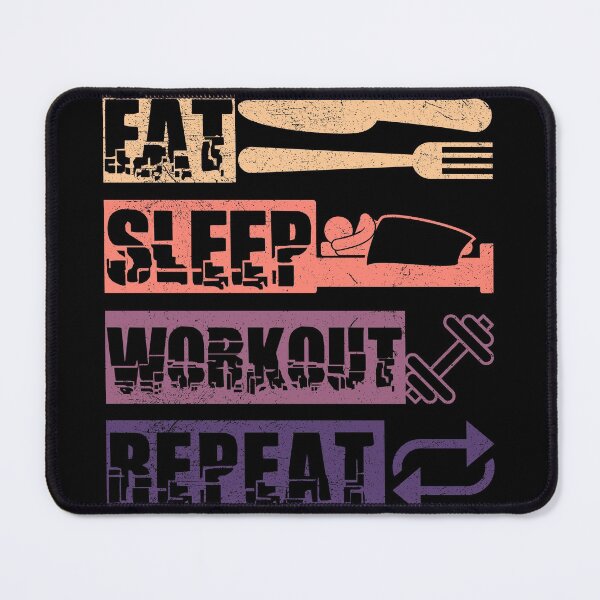 Item preview, Eat, Sleep, Workout, & Repeat. designed and sold by Desigffee.
