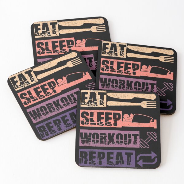 Item preview, Eat, Sleep, Workout, & Repeat. designed and sold by Desigffee.