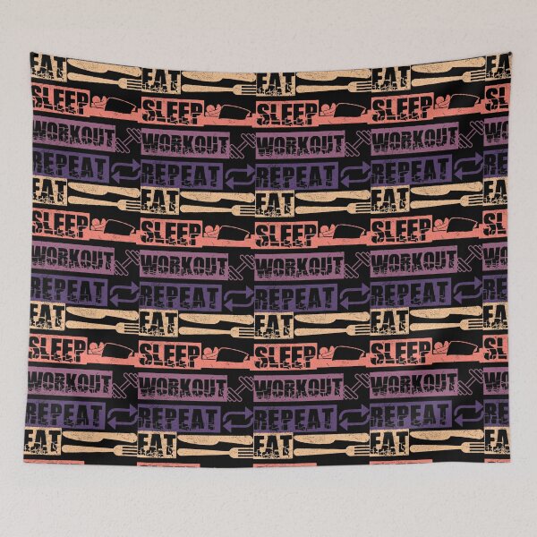 Item preview, Eat, Sleep, Workout, & Repeat. designed and sold by Desigffee.