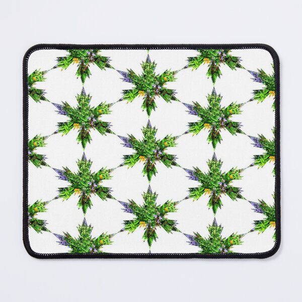 Item preview, Snowflakes Green Lavender Yellow Star flower by Iritof designed and sold by iritof.
