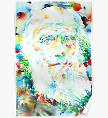 Póster CHARLES DARWIN - retrato de acuarela