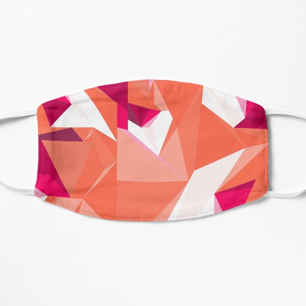 Netz aus roten Dreiecken Flache Maske