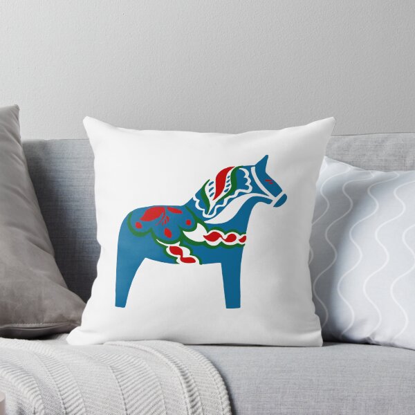 Item preview, Swedish Dala Horse Blue Dalecarlian Dalarna Horse  designed and sold by MerchLovers.