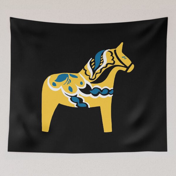 Item preview, Swedish Dala Horse Yellow Dalecarlian Dalarna Horse  designed and sold by MerchLovers.