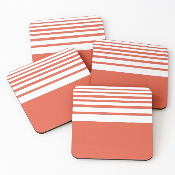 Item preview,  COLOR OF THE YEAR 2004 - TIGERLILY- GRADUATED STRIPES - ORANGE AND WHITE STRIPES designed and sold by ozcushions.