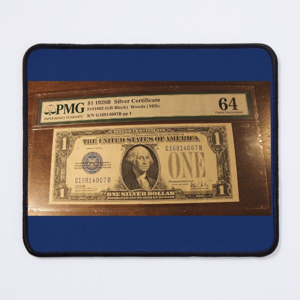 Item preview, PMG $1 1928B Silver Certificate 64 Choice Uncirculated designed and sold by coinsxcrochet.