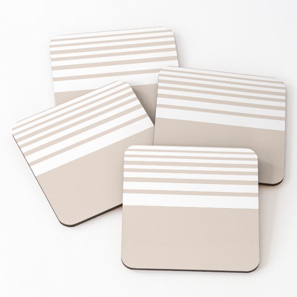 Item preview, COLOR OF THE YEAR 2006 SAND DOLLAR- GRADUATED STRIPES - CREAM AND WHITE AND WHITE STRIPES designed and sold by ozcushions.