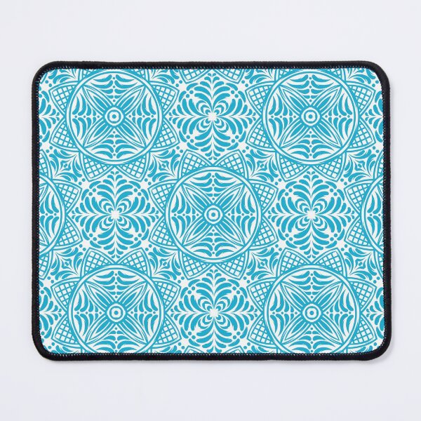 Item preview, Preppy Turquoise Aqua Blue Abstract Floral Mediterranean pattern designed and sold by IamTrending.