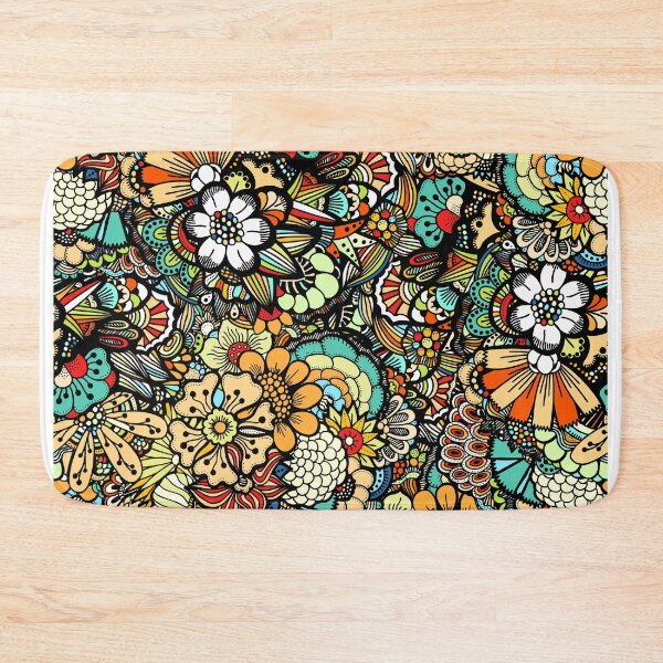 Item preview, Vibrant Abstract Geometrical Flowers Seamless Botanical Pattern designed and sold by silviaol.