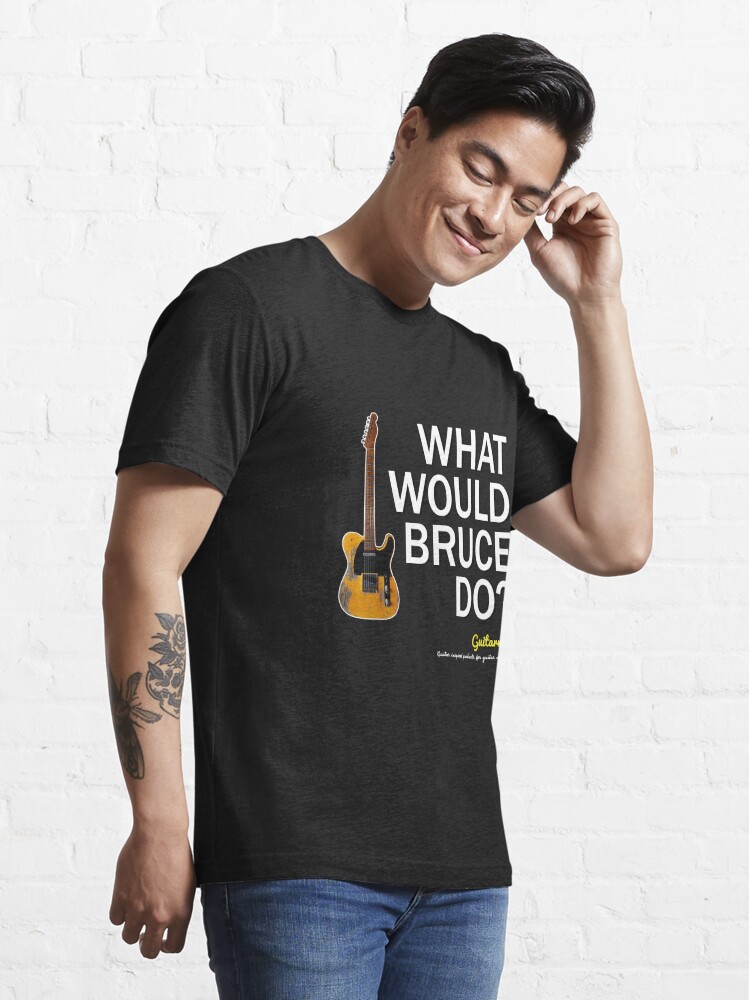 Alternate view of What Would Bruce Do? - White Text Essential T-Shirt