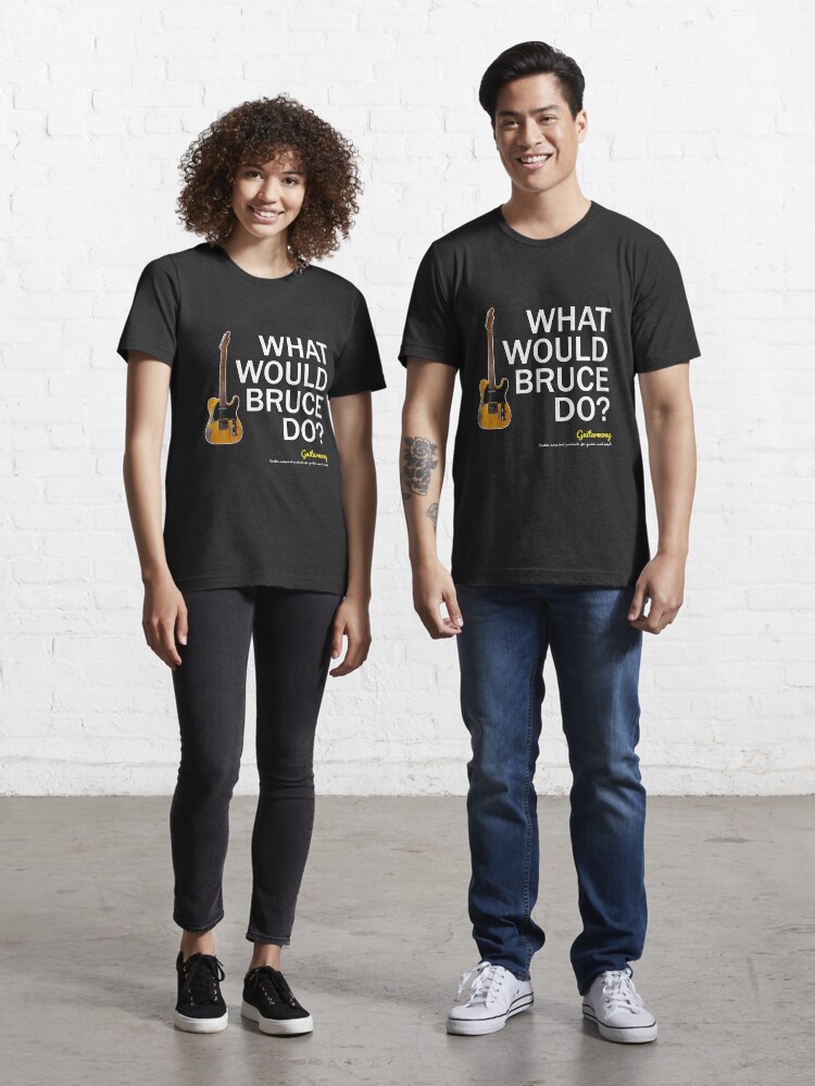 Thumbnail 1 of 7, Essential T-Shirt, What Would Bruce Do? - White Text - Guitarmony designed and sold by Guitarmony.