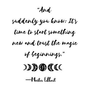 Artwork thumbnail, Meister Eckhart Magic in New Beginnings by Dollfacedesign