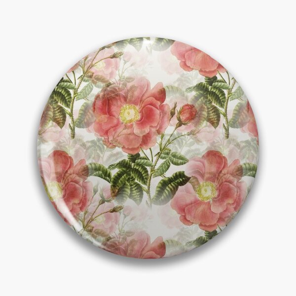 Item preview, Gorgeous Elegant Watercolor Vintage Abstract Pink Wild Roses and Leaves Floral Pattern designed and sold by silviaol.