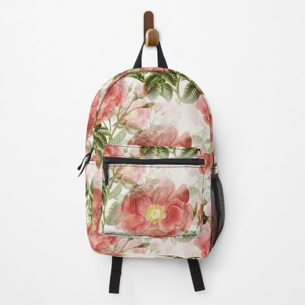 Item preview, Gorgeous Elegant Watercolor Vintage Abstract Pink Wild Roses and Leaves Floral Pattern designed and sold by silviaol.