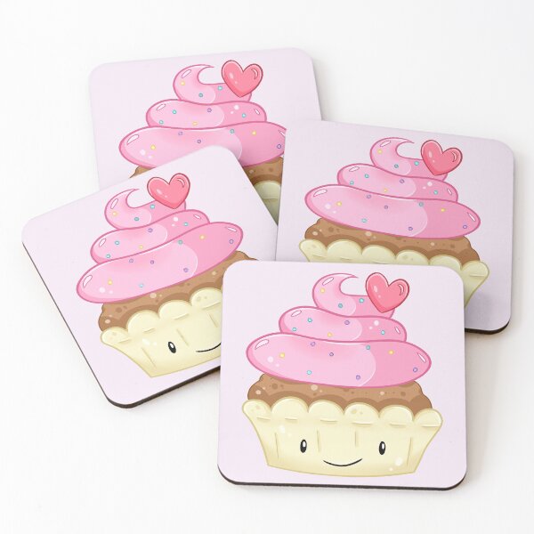 Item preview, Kawaii Heart Pink Frosting Sprinkle Cupcake Dessert designed and sold by Simplyy  Unique.