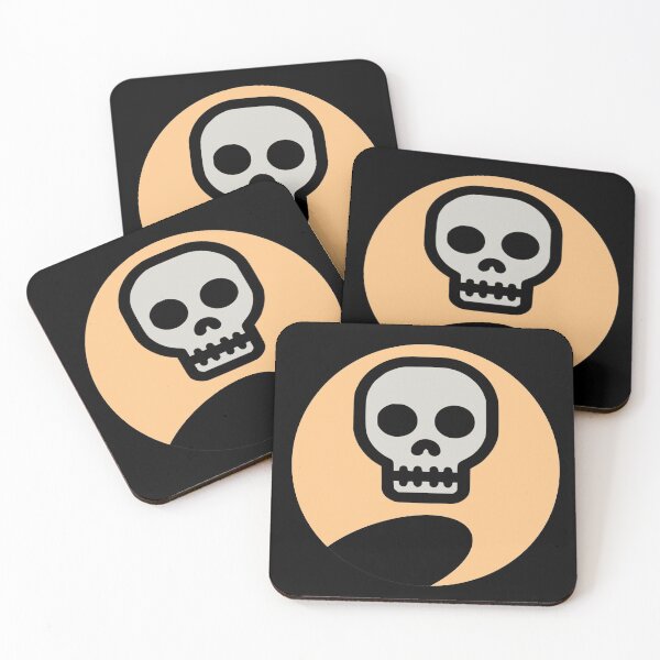 Item preview, Skull Floating Halloween Full Moon Emoji designed and sold by MOP-tees.