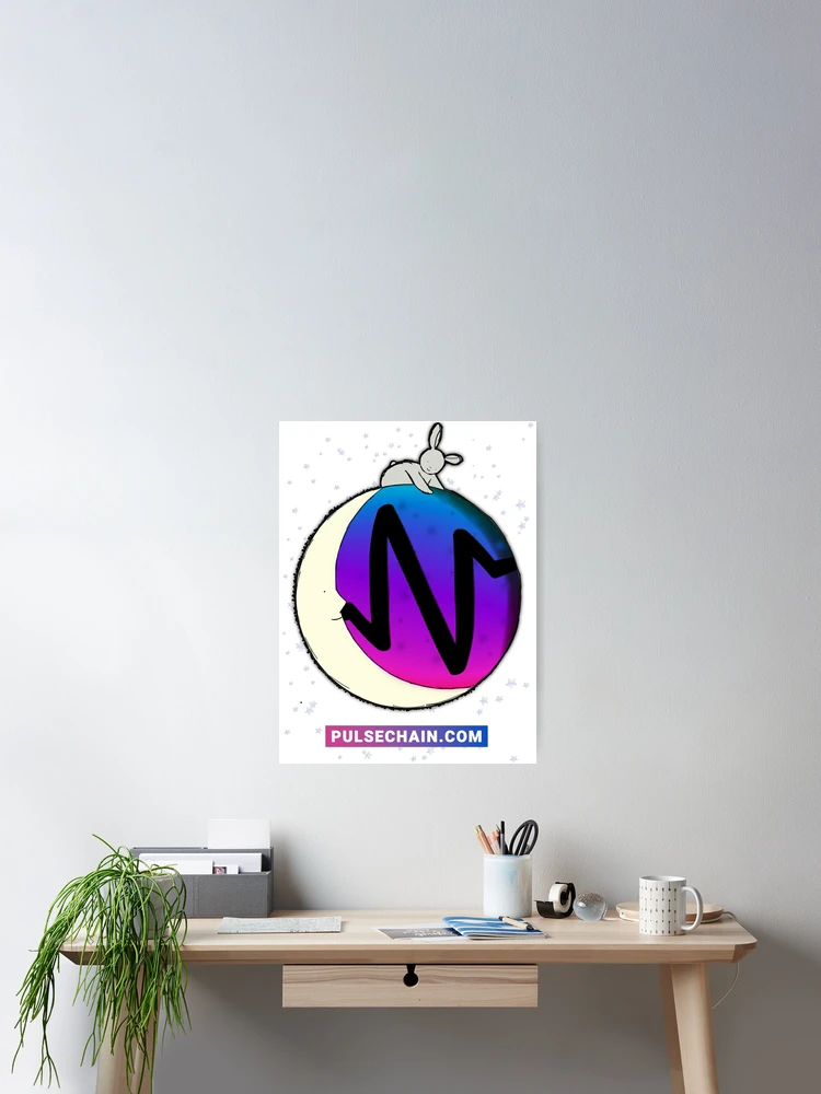 Thumbnail 2 of 3, Poster, PulseChain Moon Rabbit designed and sold by robbrown.