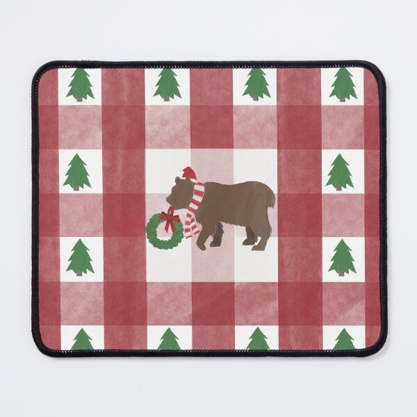 Item preview, Beary Cozy Christmas Plaid designed and sold by A Different Place and Time .