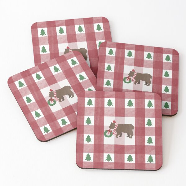 Item preview, Beary Cozy Christmas Plaid designed and sold by A Different Place and Time .
