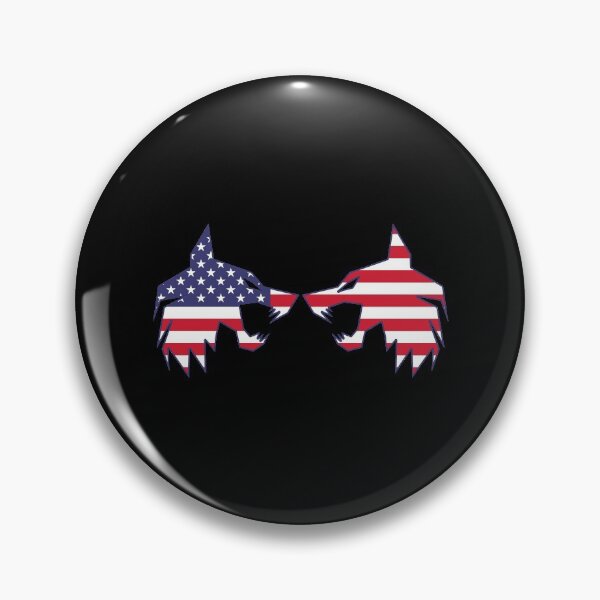 Item preview, twin wolf USA flag designed and sold by the Zarock Shop.