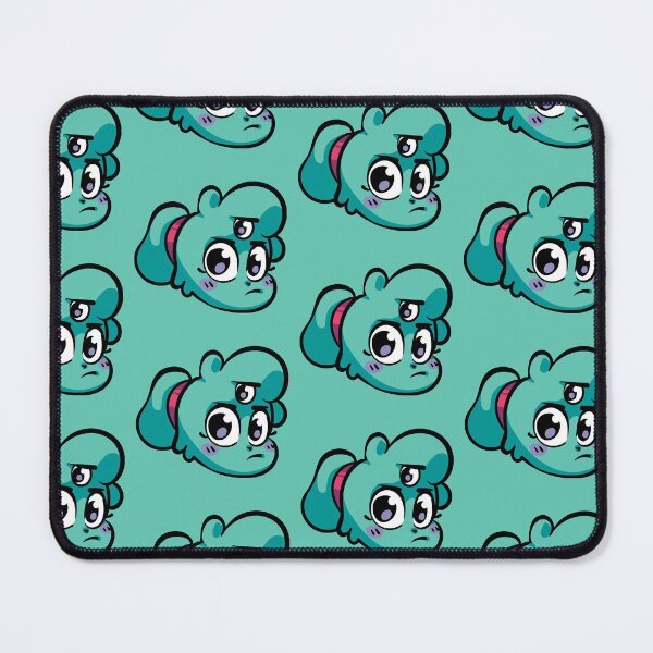Cute Green Character Icon Mouse Pad