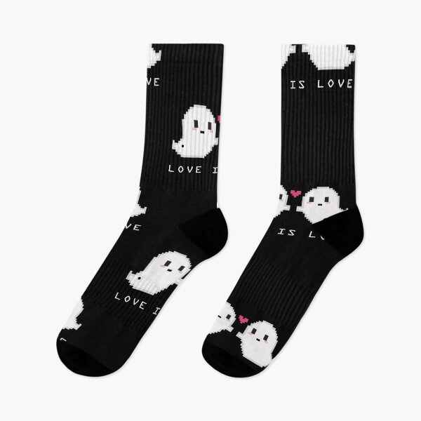 Item preview, Love is Love Kawaii Halloween Ghosts Heart designed and sold by MOP-tees.