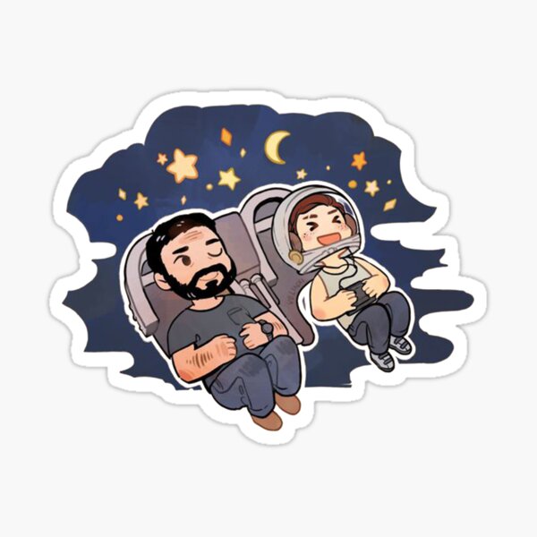 The Last of  Us Joel and ellie Family  Sticker