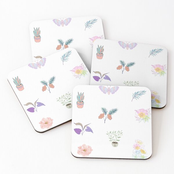 Item preview, Mixed Pastel Plants, Flowers, Butterfly Pattern  designed and sold by silviaol.